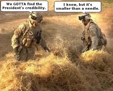 President Bush Uses Military to Boost His Credibility