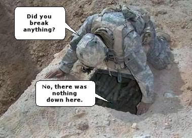 US Soldier Falls Into Underground Bunker