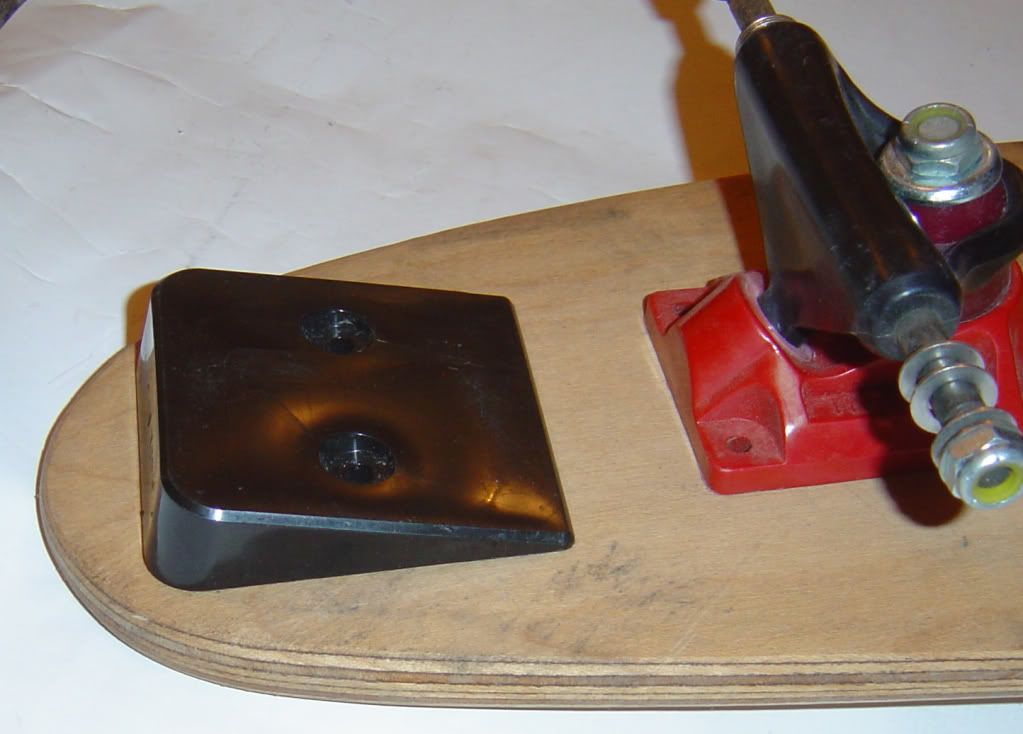 Black Wedge Skateboard Tail Saver Original 1970s Vintage Old School