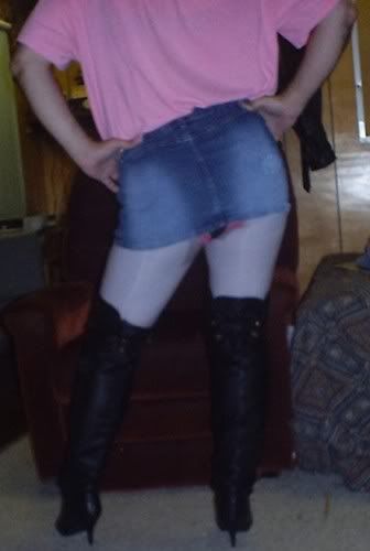 R4R Denim Micro Mini Skirt - Rear