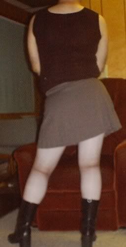 Gray Pleated Skirt - L.A. Movers - Rear