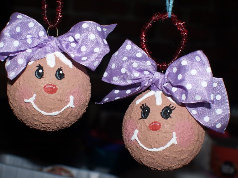 gingerbread girls ornaments