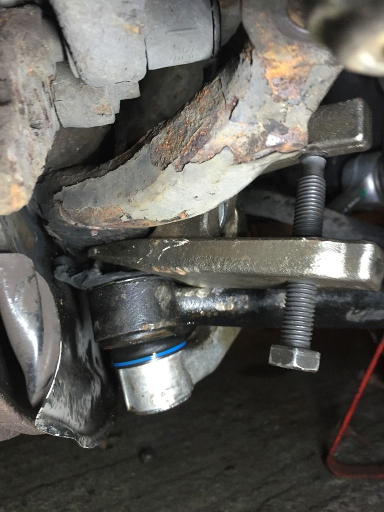 Thrust arm ball joint stuck
