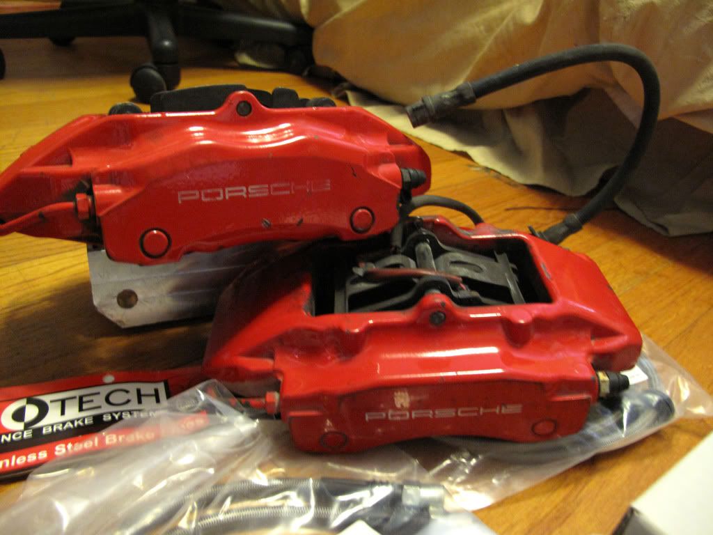 E36 Big Brake Setup. Porsche Calipers, E46 CSL rotors, pads, lines, NEW!