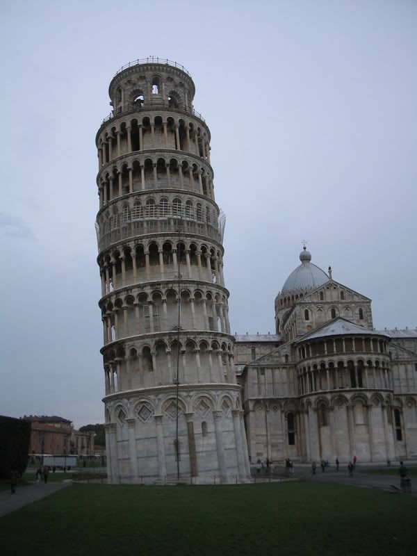 the leaning tower of Pisa