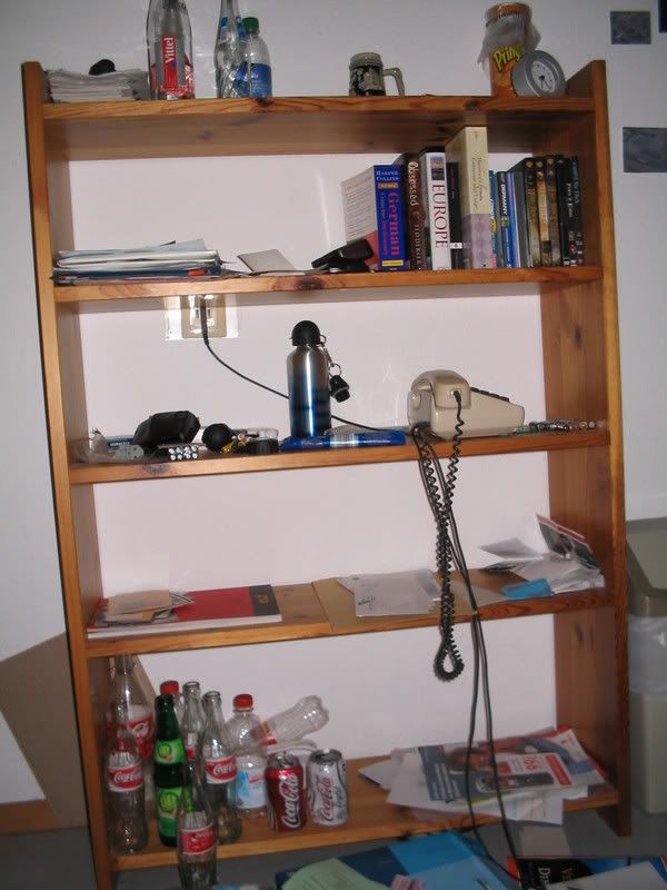 the shelves