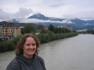 me with some Alps in the background in Innsbruck, Austria