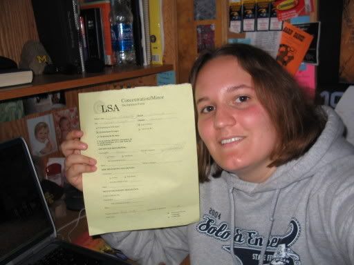 me with the declaration of my major
