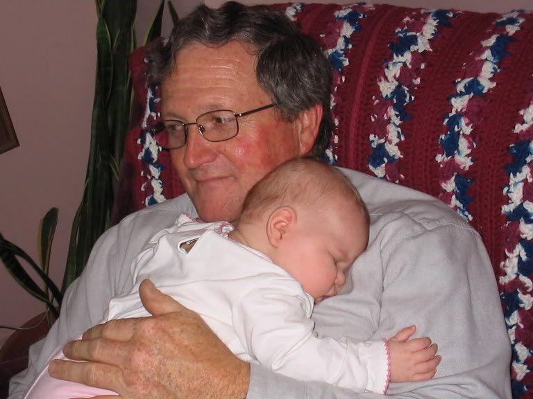 the old man with his grand-daughter