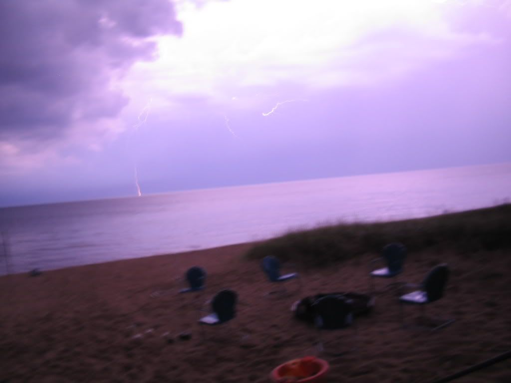 lightning on Lake Huron