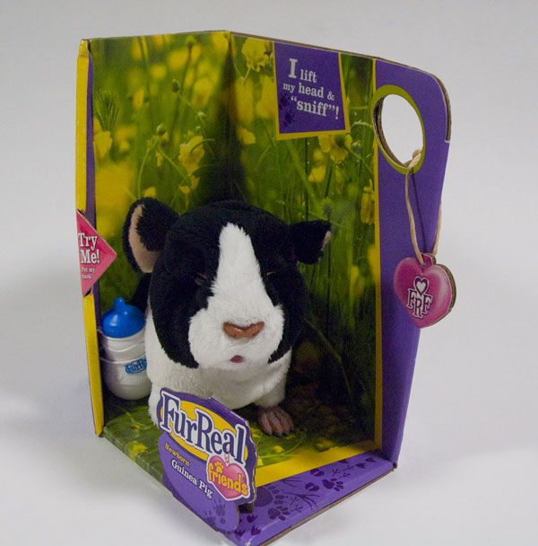HASBRO FURREAL FUR REAL FRIENDS INTERACTIVE NEWBORN GUINEA PIG BLACK