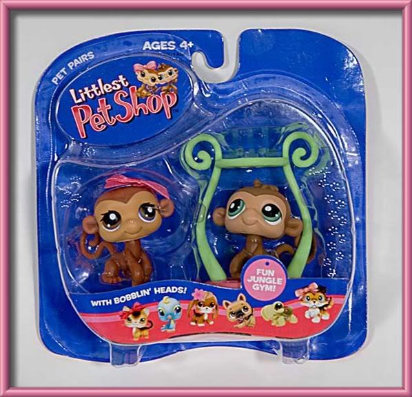 LITTLEST PET SHOP NEW MONKEY PAIR TWINS SET + JUNGLE GYM LPS eBay