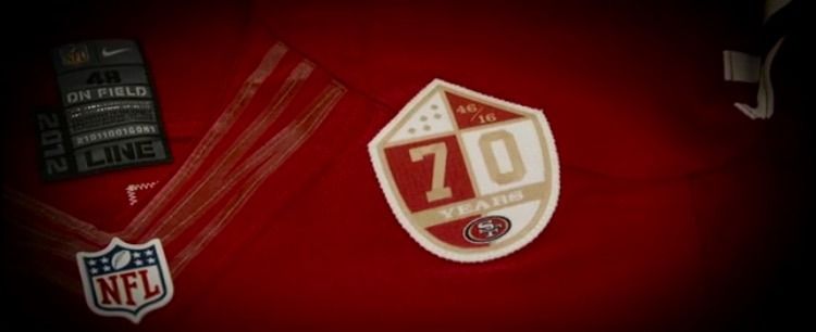 70th anniversary 49ers jersey