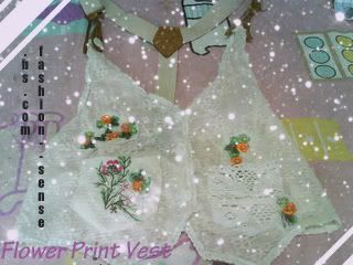 Flower Print Vest