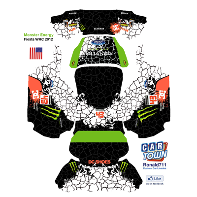 Cars Pictures on Thread   Skin Share  Monster Energy Kenblock Ford Fiesta Wrc