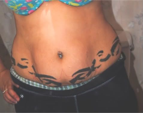 Tattoo over stretch marks