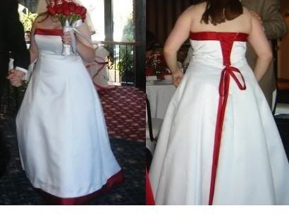 I have 2 David 39s Bridal White w Apple trim Corset back wedding dresses