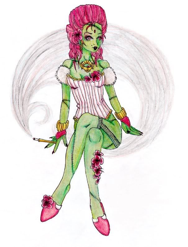 zombie pin up tattoo designs