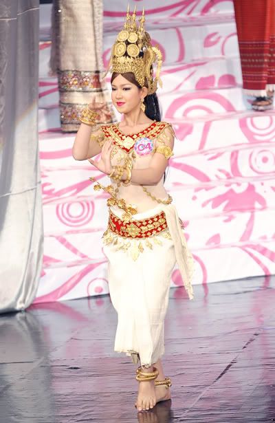 miss asean charming tv 2010 cambodia heng srey pov national costume