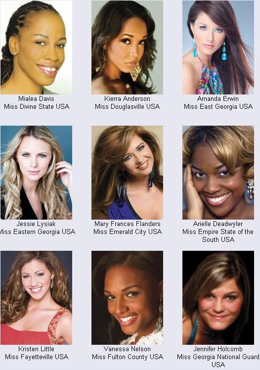 Miss georgia usa 2011 candidates delegates contestants