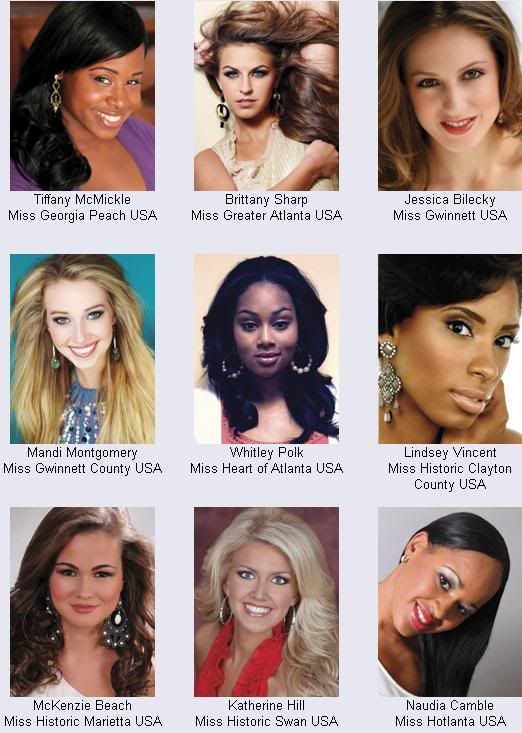 Miss georgia usa 2011 candidates delegates contestants