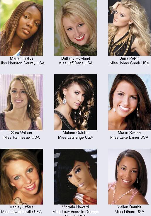 Miss georgia usa 2011 candidates delegates contestants