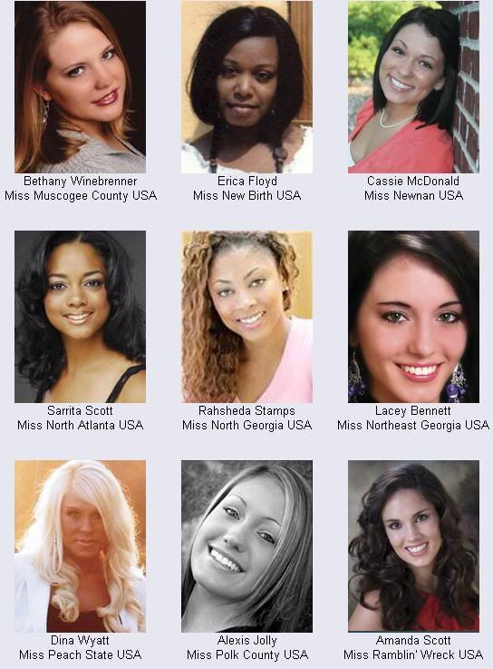 Miss georgia usa 2011 candidates delegates contestants