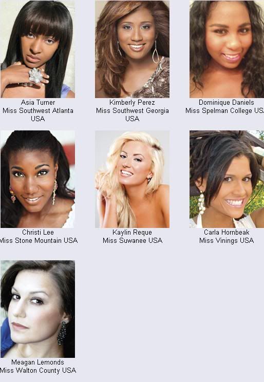 Miss georgia usa 2011 candidates delegates contestants