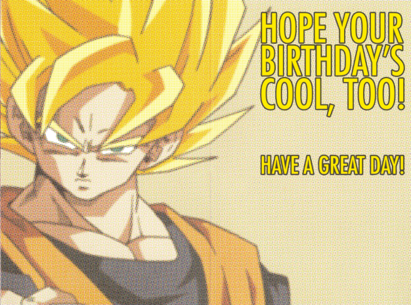 Dragon Ball Z Birthday Cards from 2001 | Welcome to "The Weasel's La...