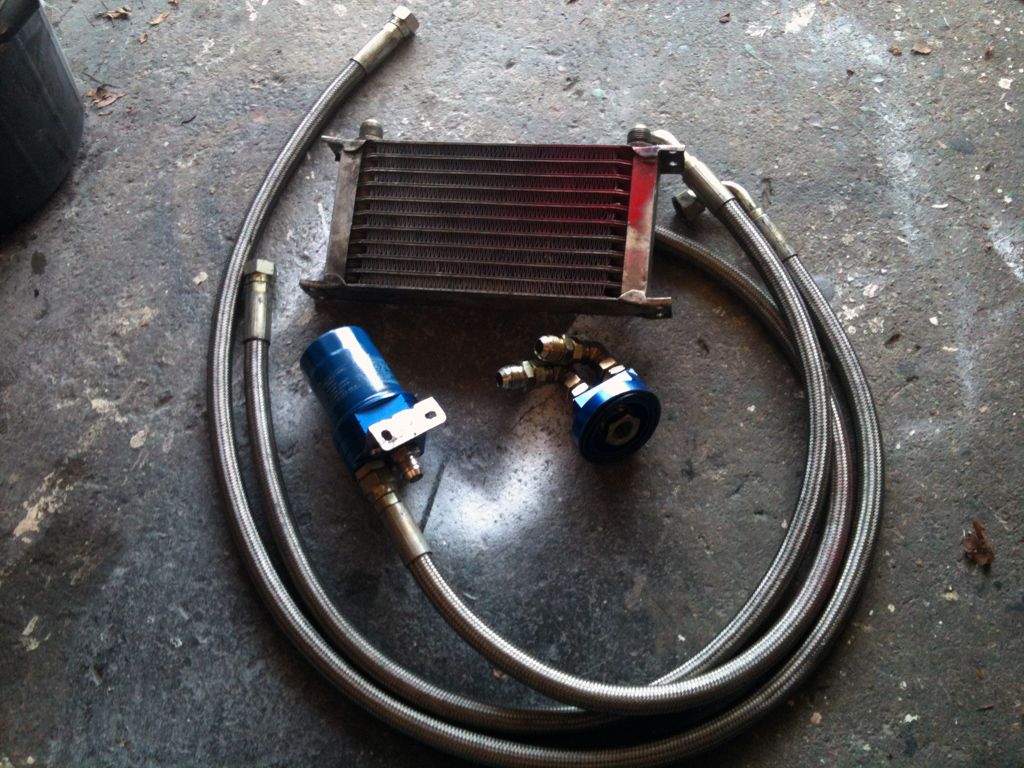 CA18DET/RB oil cooler and oil filter relocation kit