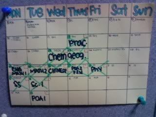 my time table! one paper left