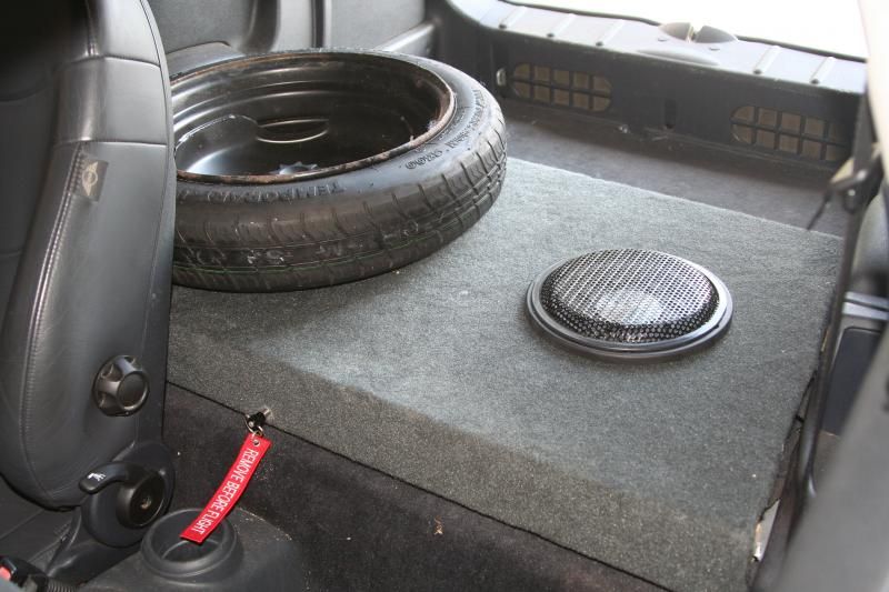 R50/R53 Rear seat delete/subwoofer mount North American Motoring