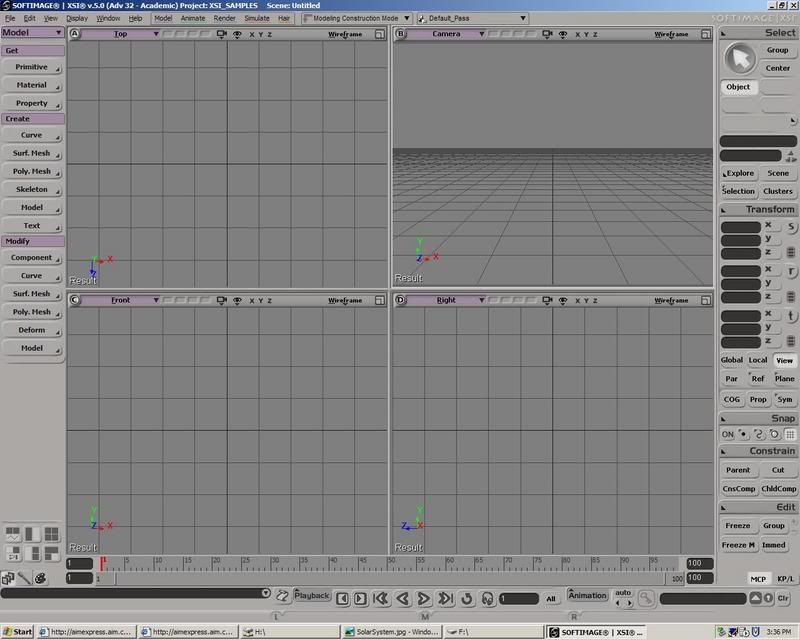 SoftImage interface