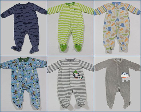 baby boy fleece sleepers