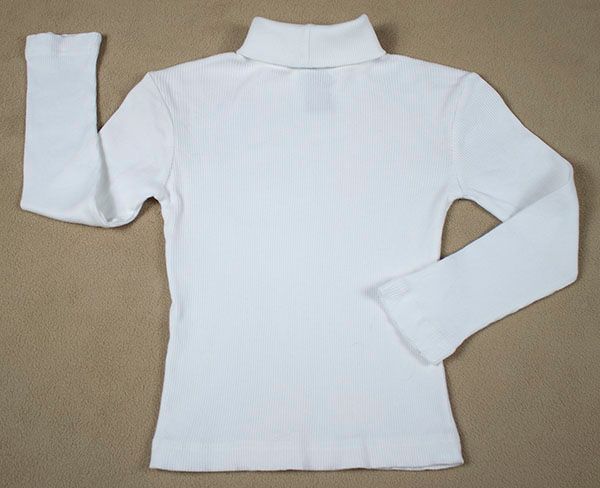 white ribbed turtleneck top