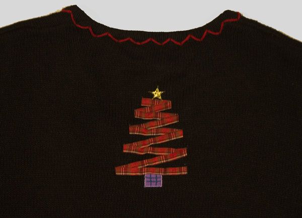 UGLY CHRISTMAS PLAID CHRISTMAS TREE SWEATER HOLIDAY XL  