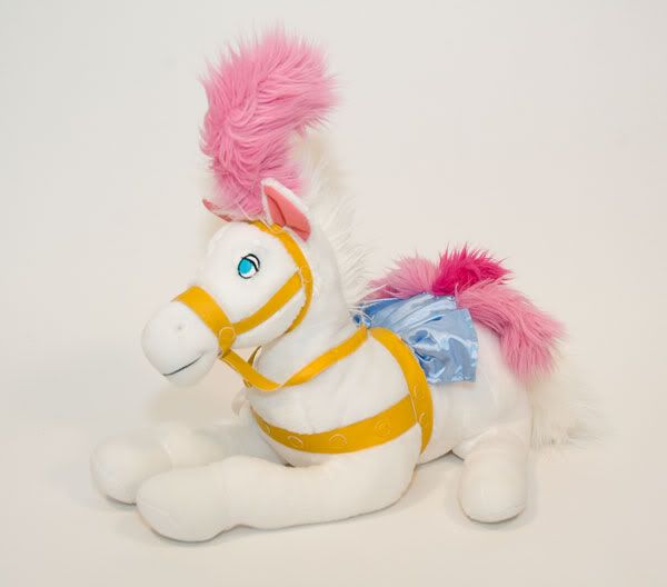  WHITE CINDERELLA PLUSH PONY HORSE 18 PINK  