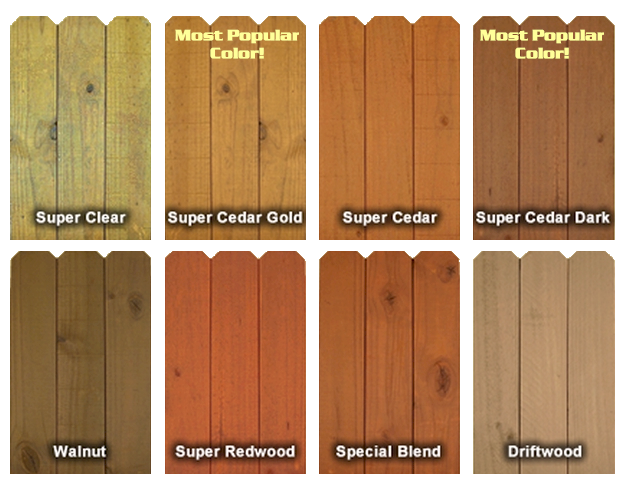 TimberSeal Pro-UV Color Chart