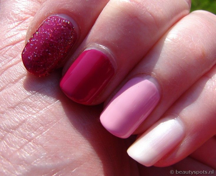 Ombre nails roze