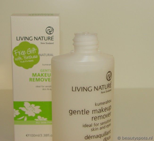 Living Nature gentle makeup remover