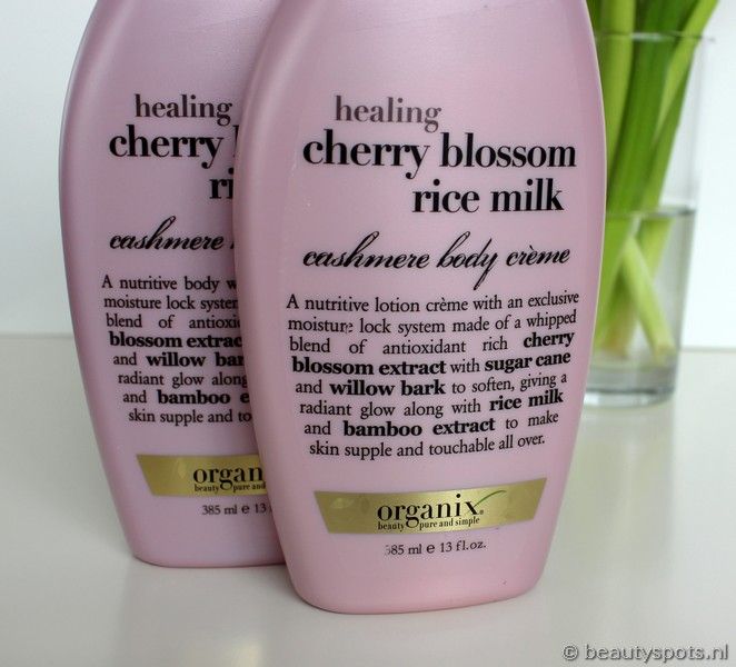 Organix healing Cherry Blossom Rice Milk cashmere body creme