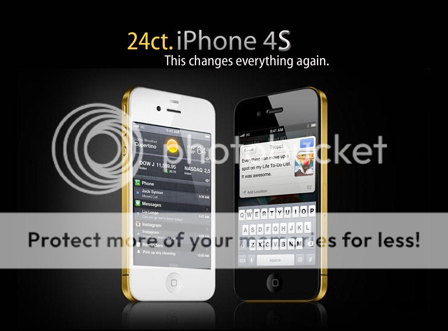 iPhone 4S 16gb/32gb/64gb 24ct  GOLD PLATING SERVICE 24k  Not iPhone 