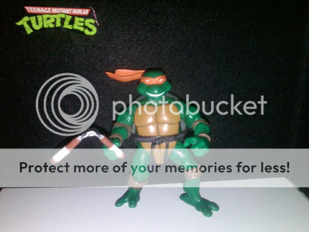 TEENAGE MUTANT NINJA TURTLES MICHAELANGELO W WEAPON NM+ 2002 TMNT 